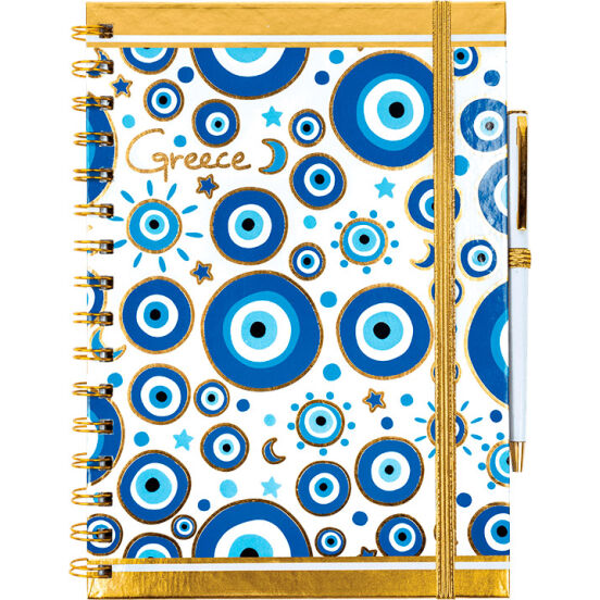 ΜΠΛΟΚ ΣΠΙΡΑΛ Α5 ΣΕΤ ΣΤΥΛΟ Β ΜΑΤΙ ΟΥΡΑΝΟΣ (Ν) - Kaminaki